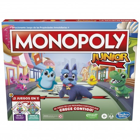 Caixa do jogo Monopoly Junior em espanhol da Hasbro