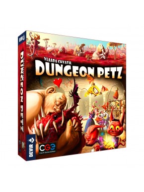 Boîte et composants du jeu de société Dungeon Petz
