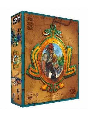 Caja del juego de mesa Sol Aventuras en la Isla Salvaje