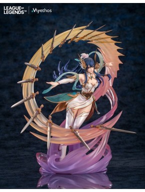 Figura de Irelia de League of Legends en PVC con espadas flotantes