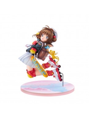 Figurine de Sakura Kinomoto avec patins et Kero