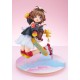 Figura de Sakura Kinomoto con patines y Kero