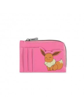 Portefeuille rose avec image d'Évoli et Pokéball