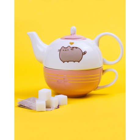 Set Teapot and Cup Pusheen Cat