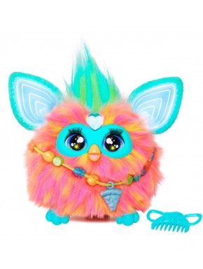 Brinquedo Interativo Furby Laranja Coral com luz