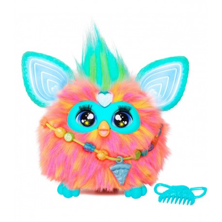 Brinquedo Interativo Furby Laranja Coral com luz
