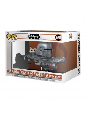 Funko Pop Mandalorien dans N-1 Starfighter en boîte