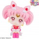 Figura chibi de Super Sailor Moon en tonos rosas y blancos