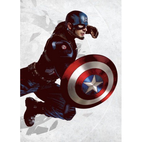 Poster metal Captain America Marvel 10 x 14 cm Ed. Limited