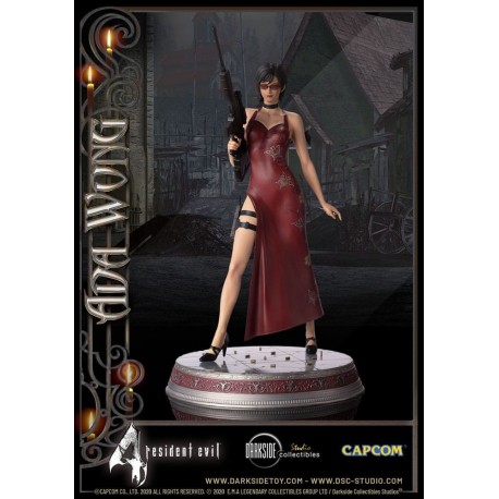 Estatua Premium de Ada Wong en vestido rojo de Resident Evil