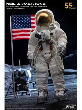 Figura Deluxe Neil Armstrong con traje espacial y accesorios