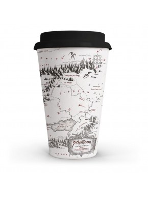 Vaso cerámico con mapa de Mordor