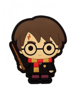 Imán en relieve de Harry Potter con varita