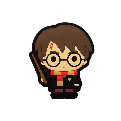 Imán en relieve de Harry Potter con varita