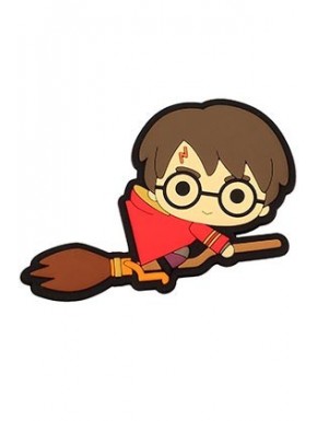 Aimant Harry Potter avec cape rouge sur balai