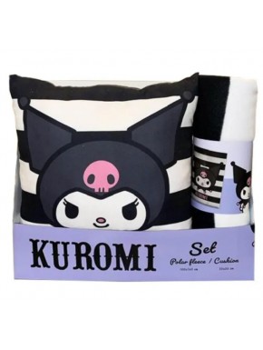 Set manta y cojín Kuromi Sanrio