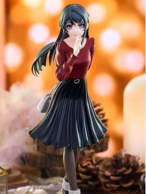 Estatua Mai Sakurajima atuendo invernal 21 cm