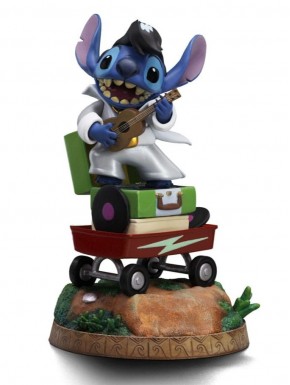 Estatua de Stitch King of Rock 17 cm Iron Studios