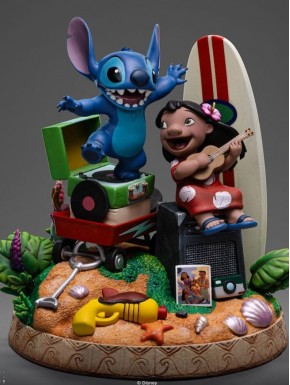 Estatua de Lilo y Stitch a escala 1/10 de 20 cm