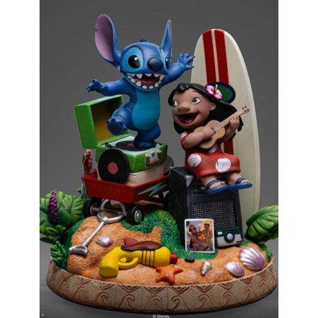 Estatua de Lilo y Stitch a escala 1/10 de 20 cm