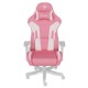 Silla gaming Genesis Nitro 710 rosa y blanca, diseño ergonómico
