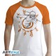 Camiseta branca e laranja de Naruto Shippuden