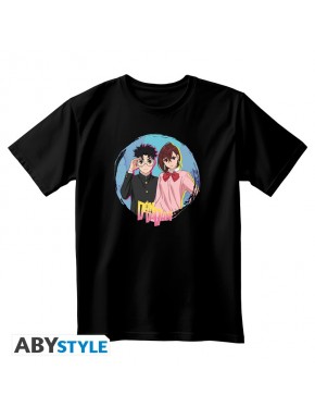 Camiseta negra unisex Dan Da Dan Momo y Okarun