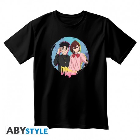 Camiseta negra unisex Dan Da Dan Momo y Okarun