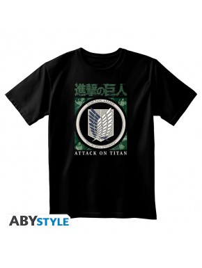 Camiseta unisex negra Attack On Titan Scout Legion