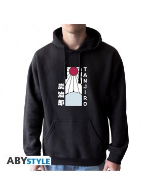 Sudadera con capucha negra de Demon Slayer Tanjiro