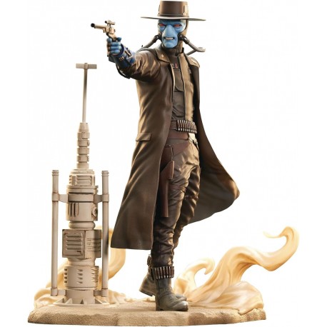 Figura de Cad Bane de Star Wars con blaster y sombrero