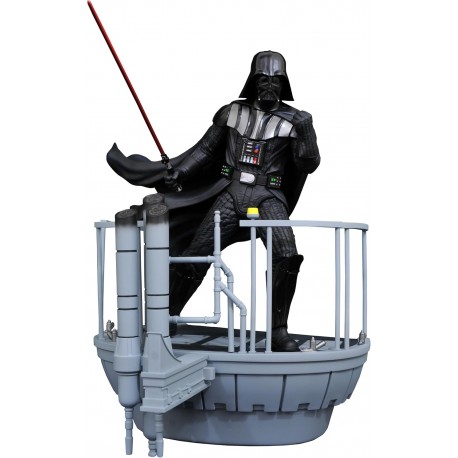 Figura de resina de Darth Vader sobre plataforma de Cloud City