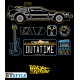 T-shirt noir avec design DeLorean Retour vers le Futur