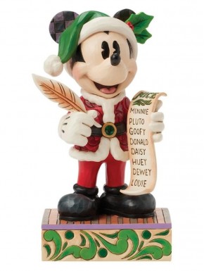 Figura do Mickey Mouse como Papai Noel da Enesco