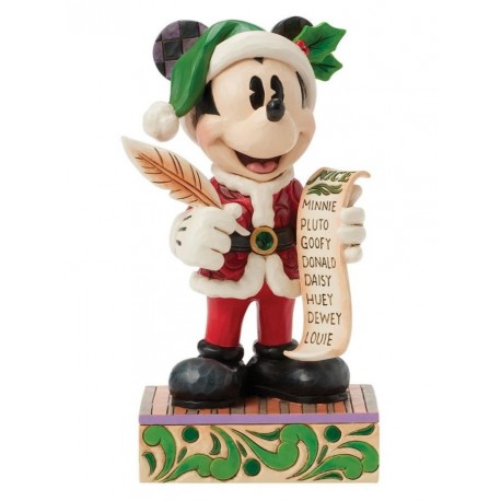 Figura do Mickey Mouse como Papai Noel da Enesco