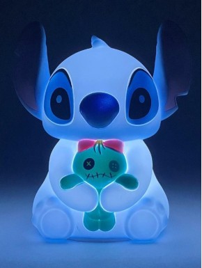 Lámpara táctil de Stitch con muñeco Scrump, iluminada