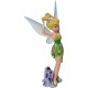 Figura de Tinkerbell com vestido floral e asas iridescentes