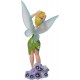 Figura de Tinkerbell com vestido floral e asas iridescentes
