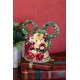 Figura Diorama Enesco Disney Mickey y Minnie con adornos navideños