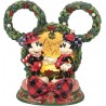 Figura Diorama Enesco Disney Mickey e Minnie Natalina