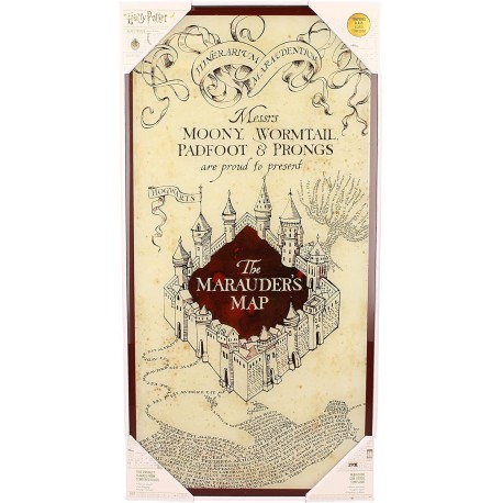 Póster de vidrio Mapa del Merodeador Harry Potter 30x60 cm