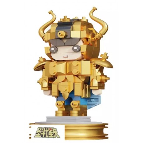 Conjunto de construção Mini Taurus Saint Seiya em armadura dourada