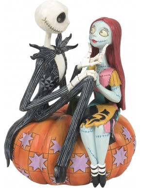 Figura Disney de Jack e Sally em abóbora por Enesco