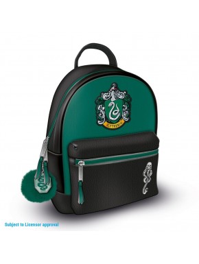 Mochila Slytherin verde e preta Harry Potter