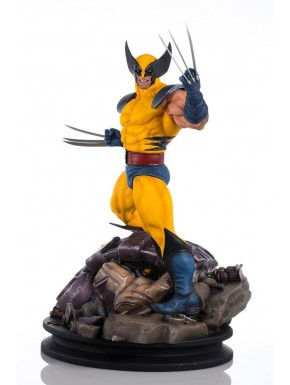 Estátua Wolverine 1/6 em traje amarelo e azul