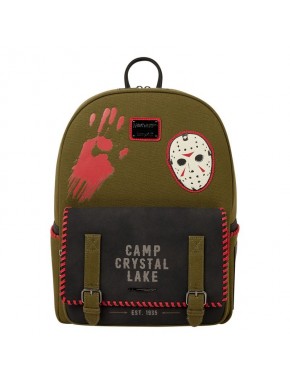 Mochila verde Sexta-Feira 13 com máscara de Jason