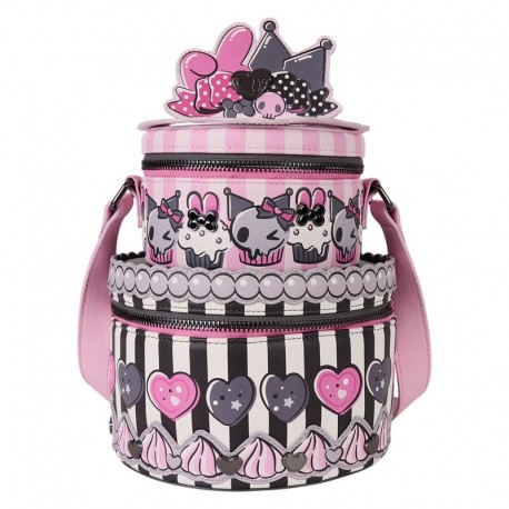Bandolera Sanrio My Melody Kuromi Loungefly en rosa y negro