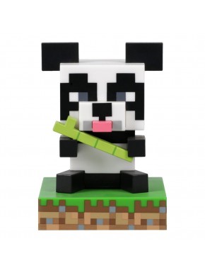 Lampe panda Minecraft avec base carrée.