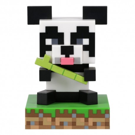 Lampe panda Minecraft avec base carrée.