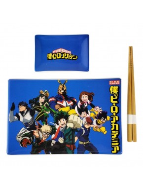 Ensemble de céramique My Hero Academia Classe 1-A avec baguettes
